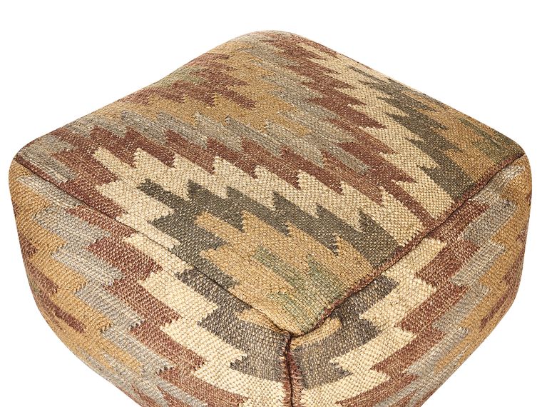 Jute Pouffe Multicolour DEEPOR Beliani.co.uk