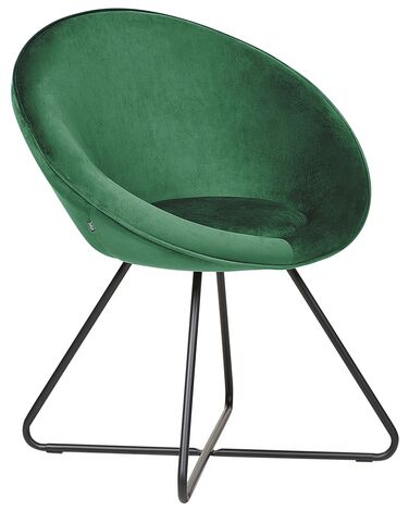 Krzesło welurowe zielone FLOBY II