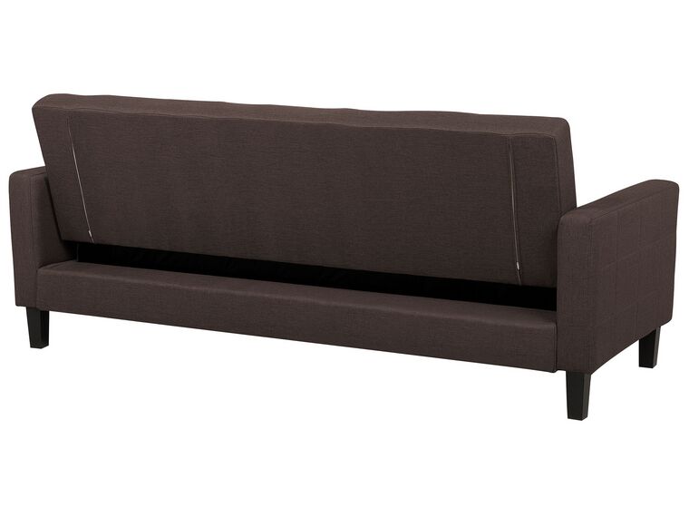 Fabric Sofa Bed Brown VEHKOO Beliani.co.uk