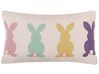 Set of 2 Cotton Cushions Rabbit Print 30 x 50 cm Multicolour CLUSIA_798578