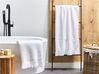 Lot de 2 serviettes de bain en coton blanc ATIU_843380