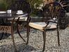 Set of 4 Garden Chairs Brown ANCONA_765481