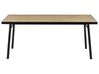Table de salle à manger bois clair et noir 180 x 90 cm IVORIE_837814