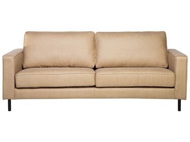 3-istuttava tekonahkainen sohva beige SAVALEN