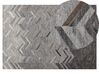 Tapis gris en cuir et viscose 140 x 200 cm ARKUM_751237
