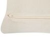 Cotton Macrame Cushion 45 x 45 cm Beige NICAEA_753198