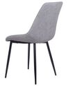 Set of 2 Faux Leather Dining Chairs Grey MARIBEL_716397
