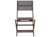 Összecsukható sötét faszínű akácfa szék kétdarabos szettben CESANA_868560