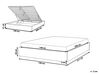 Buklé posteľ s úložným priestorom 140 x 200 cm krémová biela DINAN_903680