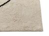 Teppich Baumwolle beige 140 x 200 cm Gesichtsmotiv Kurzflor BAYIR_840012