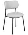 Set of 2 Fabric Dining Chairs Grey CASEY_884575