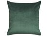 Set of 2 Velvet Cushions Face Motif 45 x 45 cm Green PHILODENDRON_830039