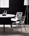 Mesa de jantar redonda com efeito mármore e preto ⌀ 110 MOSBY_757138