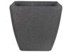 Set di 2 vasi polvere di pietra grigio scuro 49 x 49 x 49 cm ZELI_850553