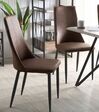 Set of 2 Faux Leather Dining Chairs Brown CLAYTON_780344