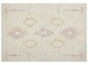Teppich Baumwolle beige 160 x 230 cm geometrisches Muster Kurzflor BETTIAH_839195