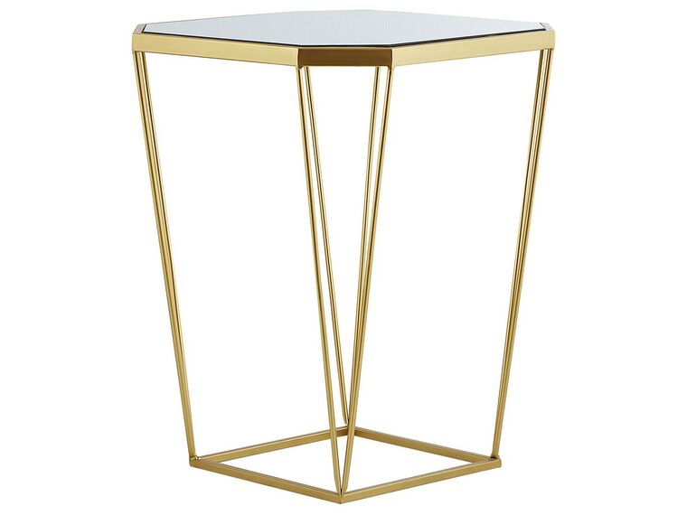 Set of 2 Side Tables Metal Gold SIERRA Beliani.co.uk