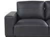 3 Seater Sofa Faux Leather Black SOVIK_899717