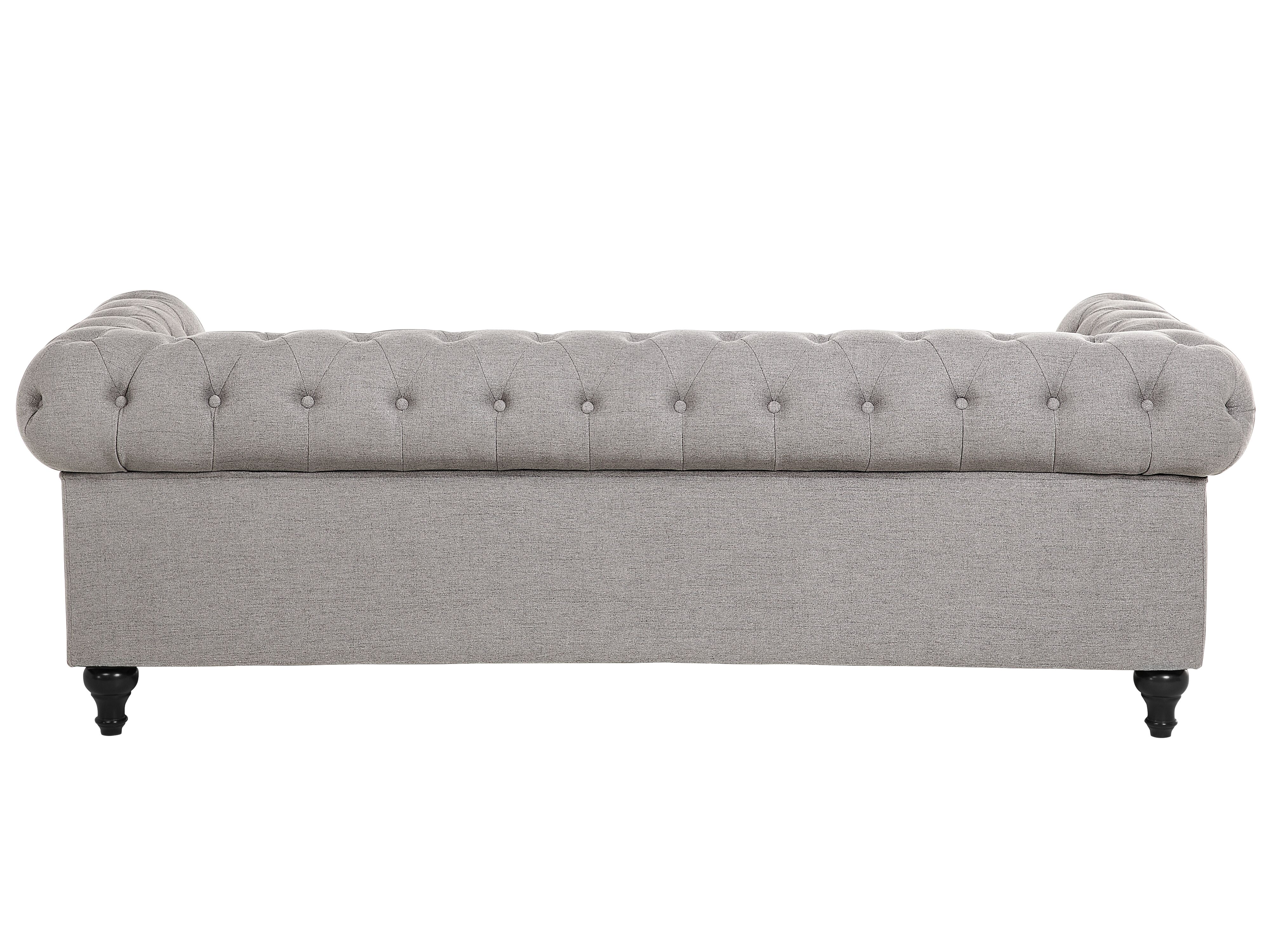 Sofa 3-osobowa jasnoszara CHESTERFIELD