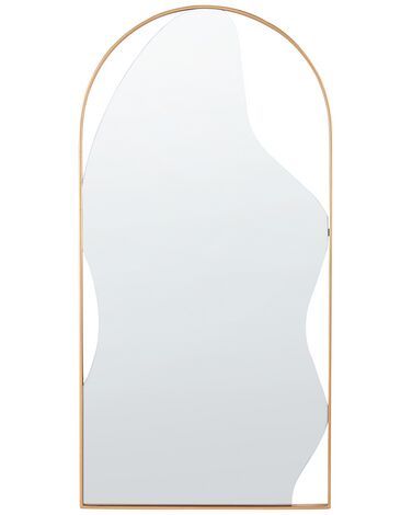 Metal Wall Mirror 41 x 81 cm Gold COLOMBIER