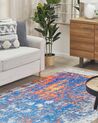 Teppich mehrfarbig 150 x 230 cm abstraktes Muster Fransen Kurzflor ACARLAR_817371
