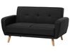 2 Seater Fabric Sofa Bed Black FLORLI_704094