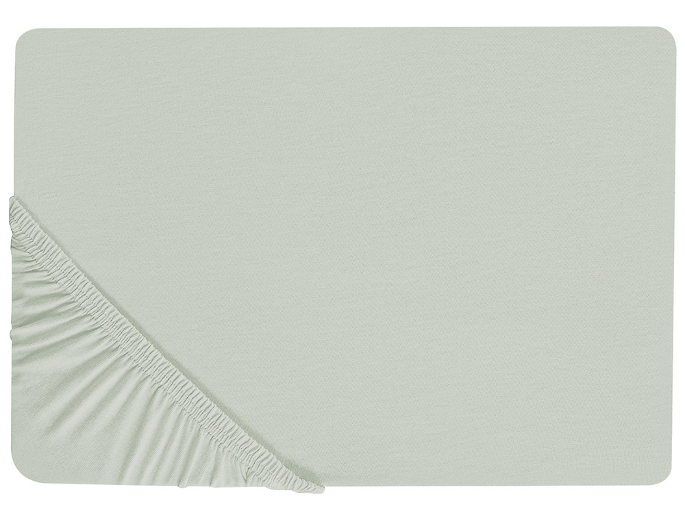 Lenzuolo con angoli cotone verde chiaro 140 x 200 cm JANBU 