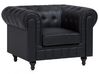 Faux Leather Armchair Black CHESTERFIELD Big_710731