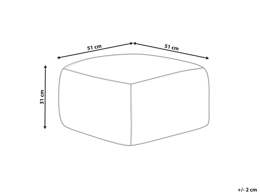 Pouf iuta multicolore 50 x 50 x 30 cm URPAD 