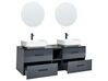 Mueble de baño LED gris con espejos PILAR_907560