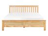Wooden EU Double Size Bed Light Natural Wood MAYENNE_906699