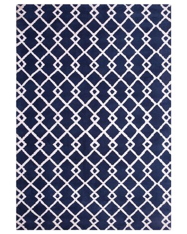 Vloerkleed polyester blauw 160 x 230 cm SERRES