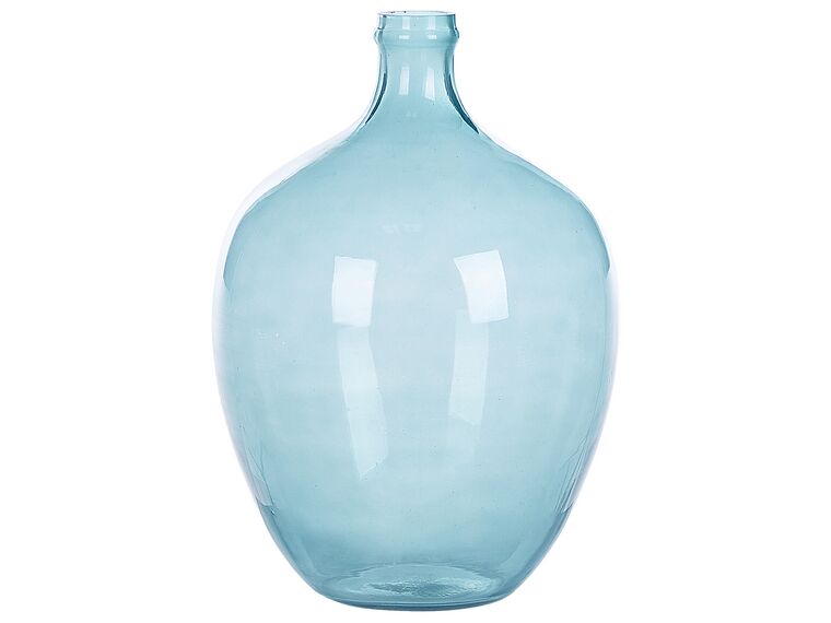 Dekoratívna sklenená váza 39 cm svetlomodrá ROTI_823657