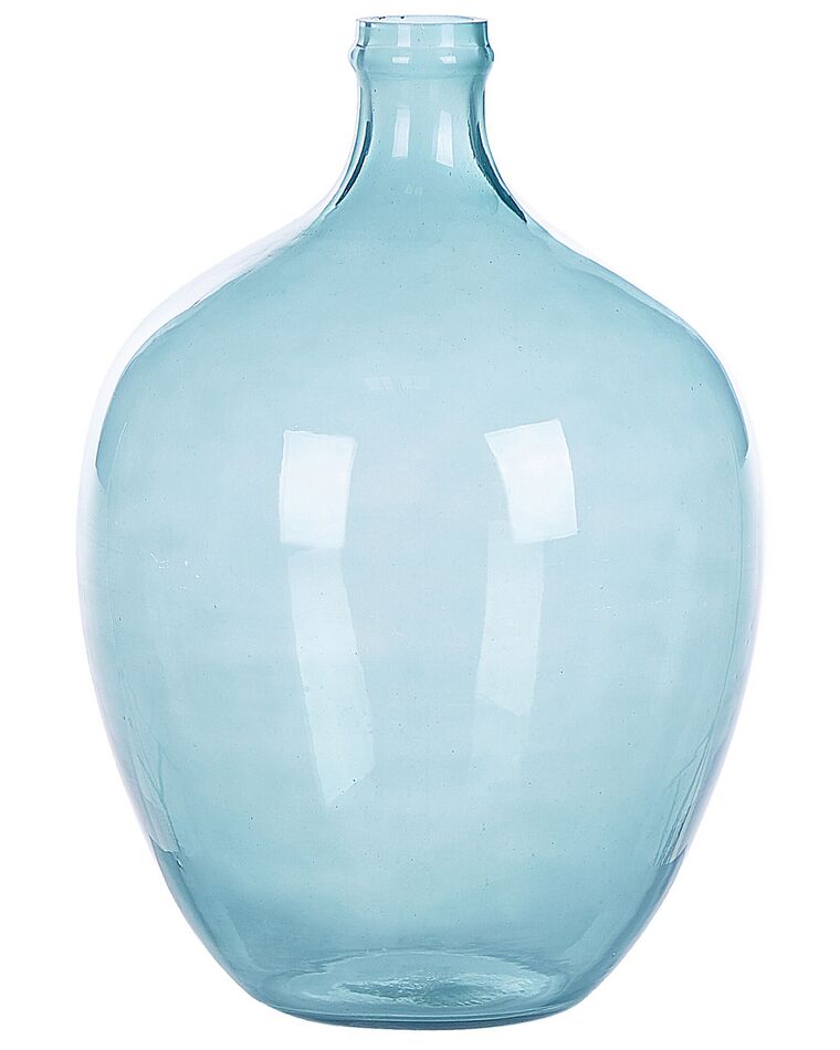 Dekoratívna sklenená váza 39 cm svetlomodrá ROTI_823657