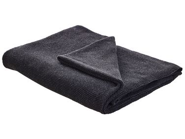 Manta de algodón gris oscuro 130 x 180 cm ASAKA