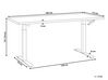 Adjustable Standing Desk 160 x 72 cm Dark Wood and White DESTINES_898855