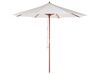 Ensemble de jardin 6 places avec parasol en bois clair TOLVE (12 options)_863823