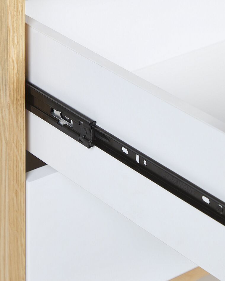 Bookcase Light Wood and White RICHMOND Beliani.co.uk