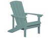 Zahradní židle s podnožkou tyrkysová modrá ADIRONDACK_809588