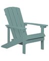 Chaise de jardin bleu turquoise avec repose-pieds ADIRONDACK_809588