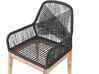 Sada 2 zahradních židlí černá s šedými polštáři OLBIA_809409
