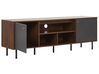 Mueble TV madera oscura/gris PALMER_811920