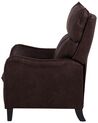 Faux Leather Recliner Chair Brown ROYSTON_710288