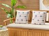 Conjunto de 2 almofadas decorativas de jardim com padrão de palmeiras branco 45 x 45 cm MOLTEDO_905332