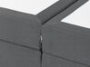 Cama continental de poliéster gris oscuro/plateado 160 x 200 cm PRESIDENT_706733