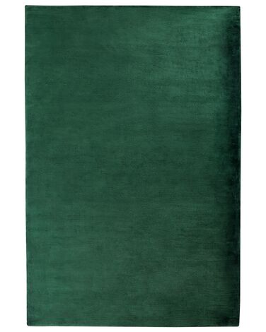 Teppich Viskose dunkelgrün 200 x 300 cm Kurzflor GESI II