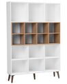 Bookcase White with Dark Wood ALLOA_713122