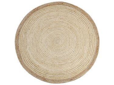 Okrúhly jutový koberec ⌀ 120 cm béžový MENEMEN