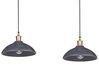 Lampe suspendue en bois de manguier noir et laiton CHEYYAR_867658