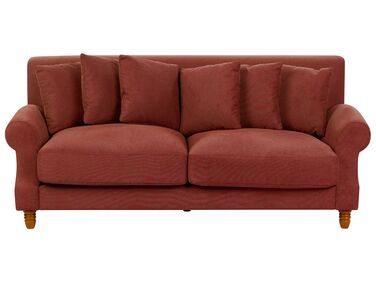 Kétszemélyes piros kárpitozott kanapé EIKE